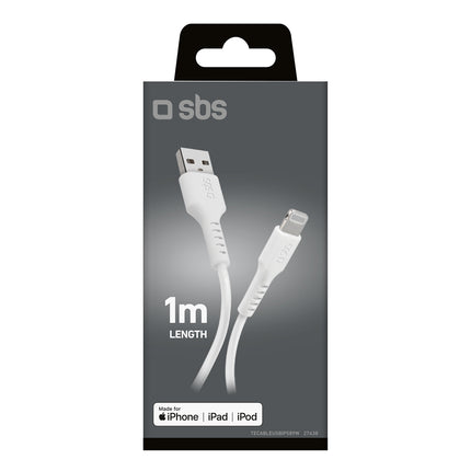 SBS USB-A - iPhone Lightning cable - white – image 2