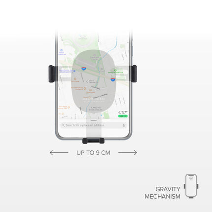 SBS Gravity car holder for a smartphone on the air vent - black – image 4