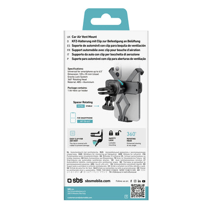 SBS Gravity car holder for smartphone - black – image 4