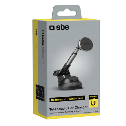 SBS MagSafe telescopic smartphone car holder - black – image 2