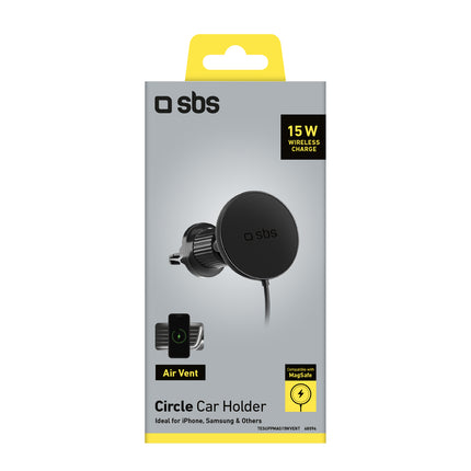 SBS Smartphone car holder with MagSafe inductive charger - black – image 2