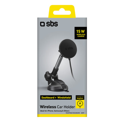 SBS Telescopic car holder for a smartphone with a MagSafe induction charger - black – image 2