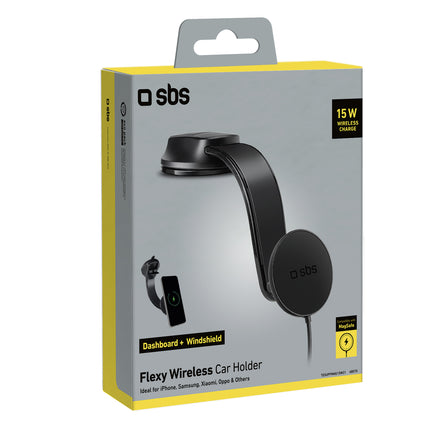 SBS Smartphone car holder with MagSafe inductive charger - black – image 5