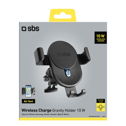 SBS Car holder for a smartphone with a 10W inductive charger - black – image 2