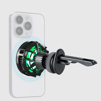 SBS Car holder for a smartphone with an inductive charger on a cooling grill - black – image 7