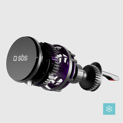 SBS Car holder for a smartphone with an inductive charger on a cooling grill - black – image 9