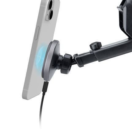 SBS Telescopic smartphone holder with MagSafe wireless charger for glass and board - black – image 4