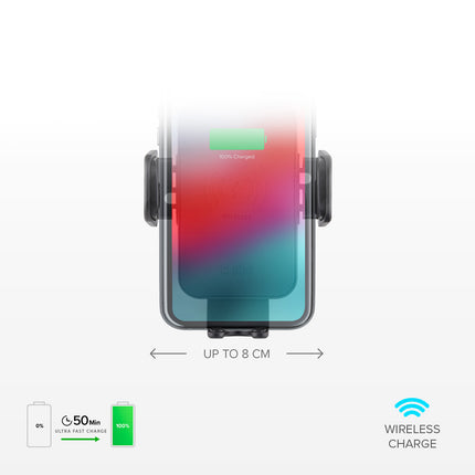 SBS Car smartphone holder with wireless charger for air vent - black – image 2