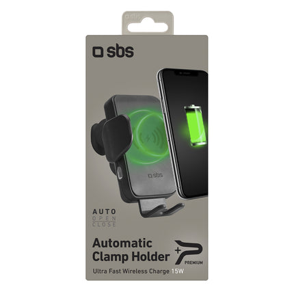 SBS Car smartphone holder with wireless charger for air vent - black – image 4