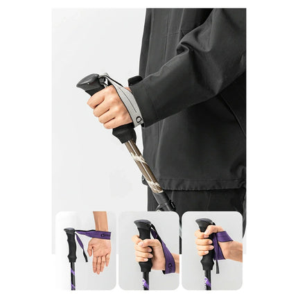 Qunature Nordic walking aluminum trekking pole 110 - 130 cm purple - 1 pc. – image 3