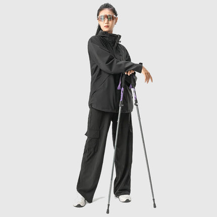 Qunature Nordic walking aluminum trekking pole 110 - 130 cm purple - 1 pc. – image 5