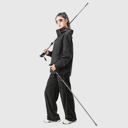 Qunature Nordic walking aluminum trekking pole 110 - 130 cm purple - 1 pc. – image 6