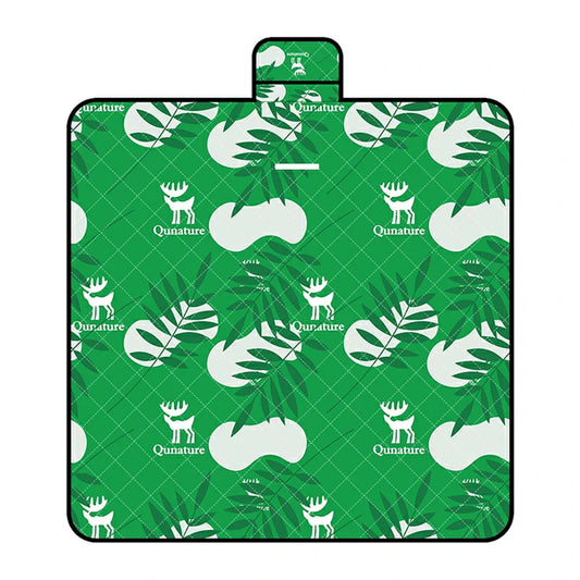 Qunature Picnic mat, waterproof tourist blanket, 2 x 2 m - green