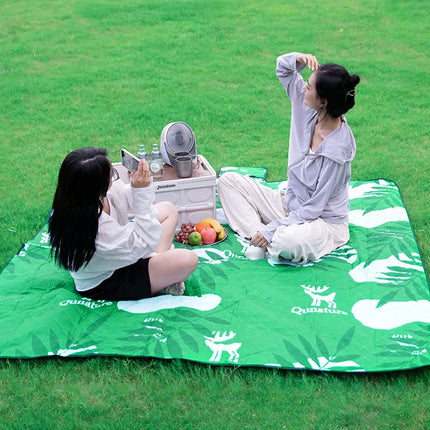 Qunature Picnic mat, waterproof tourist blanket, 2 x 2 m - green – image 3
