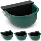 WIESENFIELD Plastic waterer for cattle and horses with water connection, 2.8 l, green - set of 4.