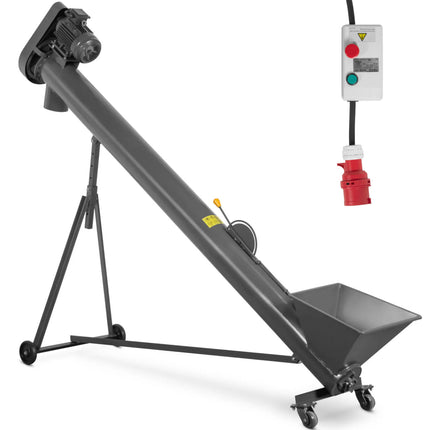 WIESENFIELD Screw feeder for pellets, grain, sawdust, 3 m, 7 adjustable heights, 1000 kg/h