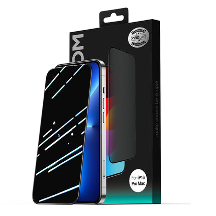 JOYROOM 2.5D Dustproof Privacy Tempered Glass with Black Frame for iPhone 15 Plus/16 Plus – image 2