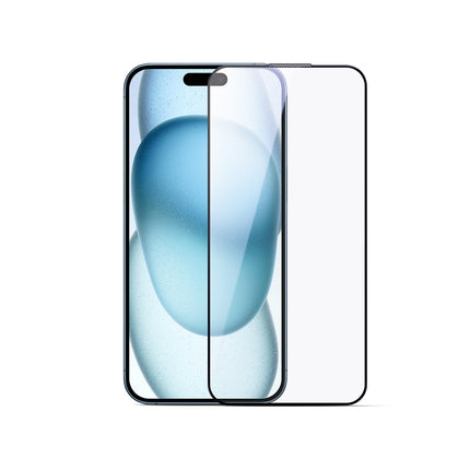 JOYROOM 2.5D Black Frame Tempered Glass Anti-Blue Light Dustproof for iPhone 15 Plus/16 Plus