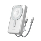 DUDAO K29 Powerbank 10000mAh MagSafe Metal Housing Stand USB-C Cables iPhone Lightning PD 20W - Silver