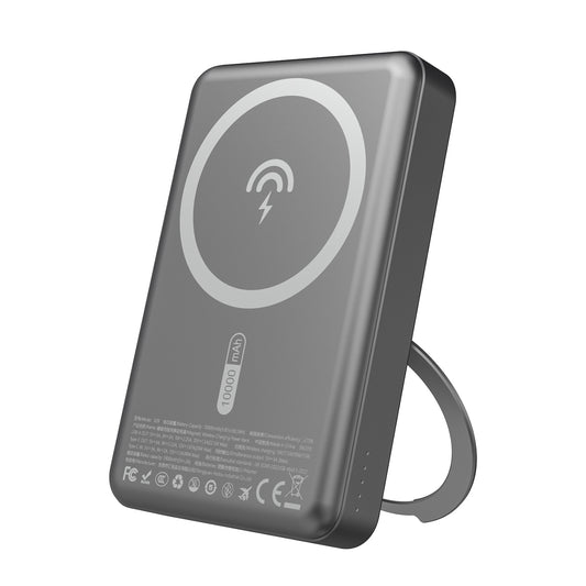 DUDAO Powerbank K28 10000mAh with MagSafe with metal housing and PD stand 22.5W - gray