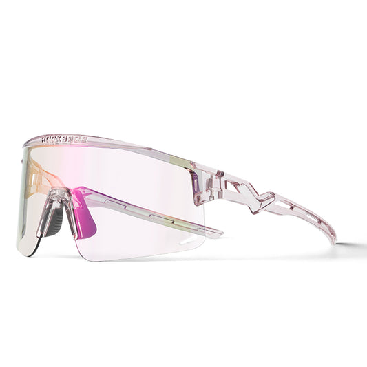 ROCKBROS Photochromic cycling glasses with a UV filter and corrective insert - transparent purple