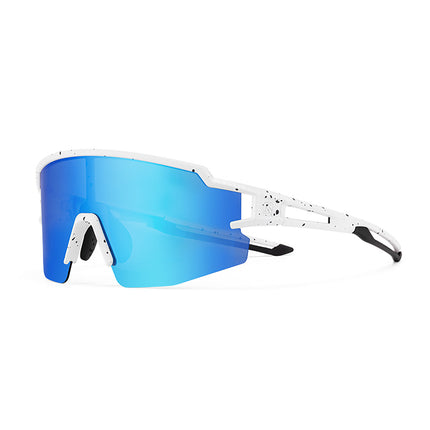 ROCKBROS Polarized cycling glasses for children with a UV filter - white and blue