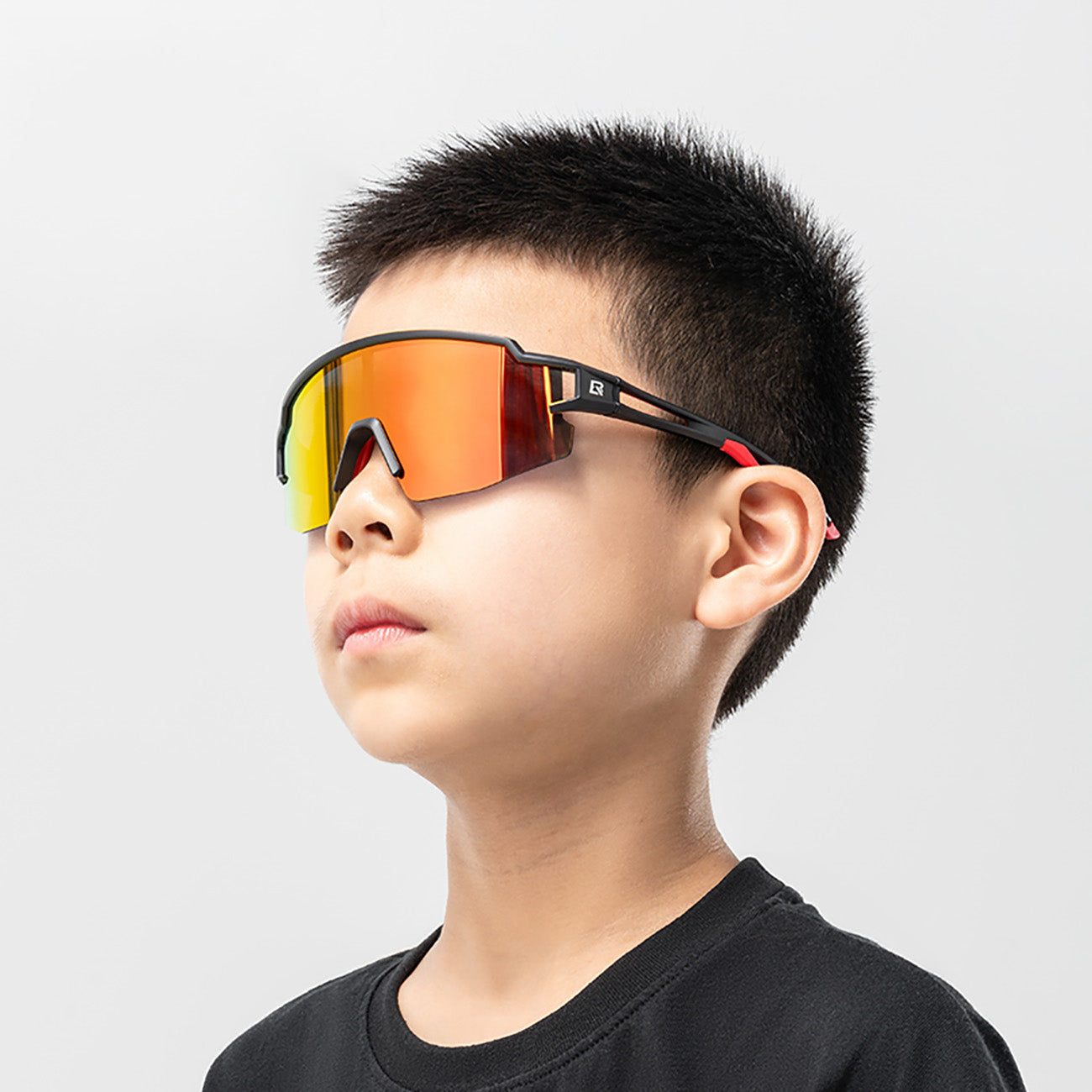 ROCKBROS Polarized cycling glasses for children with UV filter - gray – image 8