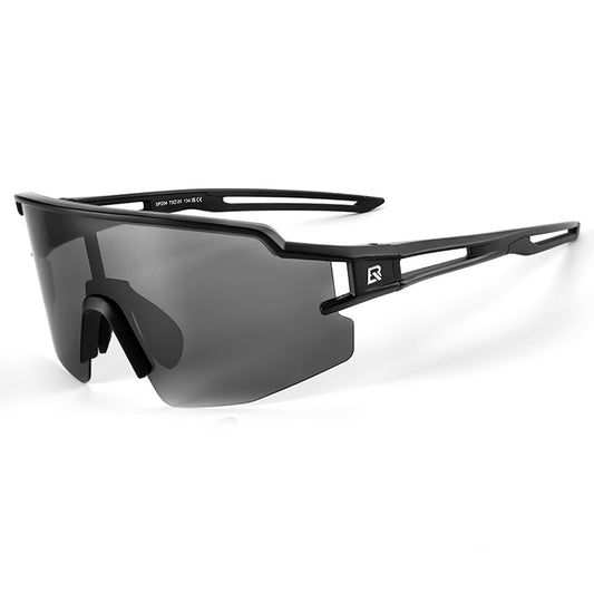 ROCKBROS Polarized cycling glasses with a UV filter and correction insert - gray and black