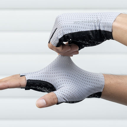 ROCKBROS Breathable fingerless cycling gloves, size L - gray – image 4