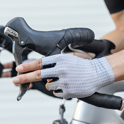 ROCKBROS Breathable fingerless cycling gloves, size L - gray – image 8