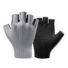 ROCKBROS Breathable fingerless cycling gloves, size S - gray