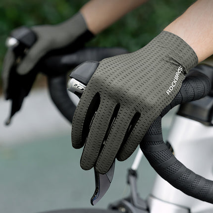 ROCKBROS Breathable cycling gloves, full size L - gray – image 2