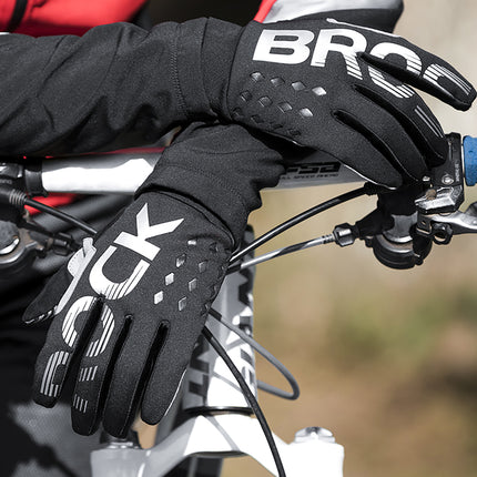 ROCKBROS Long insulated cycling gloves, size M - black and gray – image 2