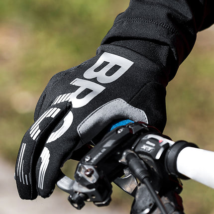 ROCKBROS Long insulated cycling gloves, size XL - black and gray – image 4