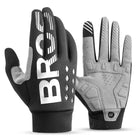 ROCKBROS Long insulated cycling gloves, size XXL - black and gray
