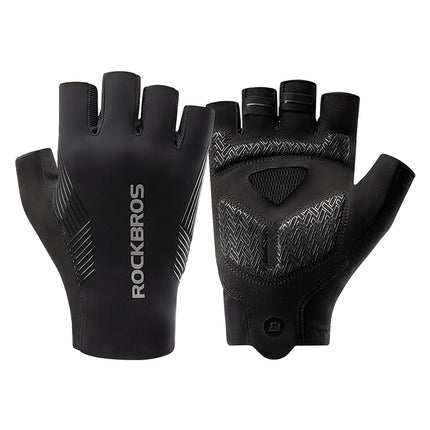 ROCKBROS Short fingerless cycling gloves, size L - black