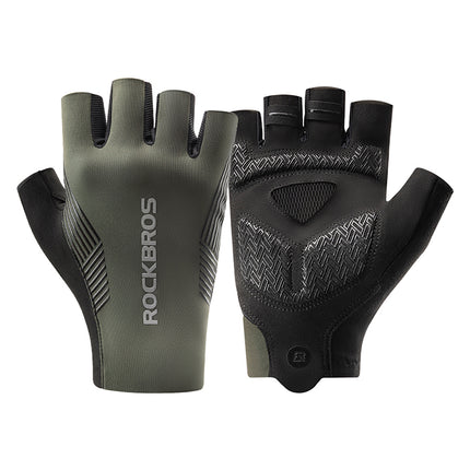 ROCKBROS Short fingerless cycling gloves, size XL - green
