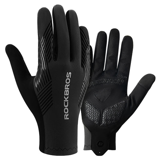 ROCKBROS Full size XXL shock-absorbing cycling gloves - black