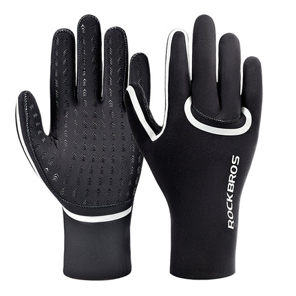 ROCKBROS Fully waterproof cycling gloves, size L/XL - black