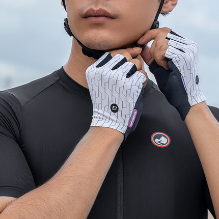 ROCKBROS MTB cycling gloves, size L - white and black – image 7