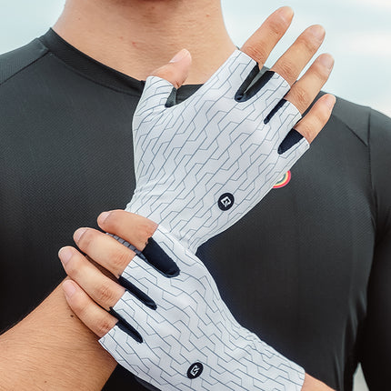 ROCKBROS Road cycling gloves, size L - white and black – image 5