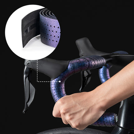 ROCKBROS Perforated silicone bicycle handlebar tape - black – image 2