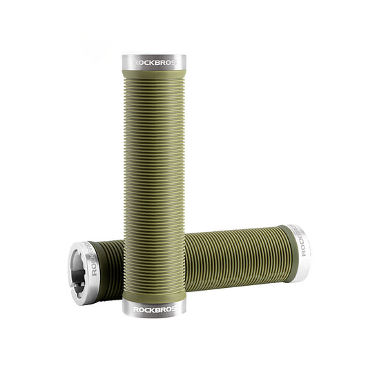 ROCKBROS Grips, twisted anti-slip bicycle grips - green