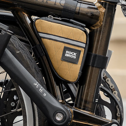 ROCKBROS Triangular bicycle bag for frame 0.8l - brown – image 5