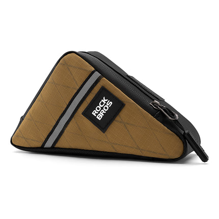 ROCKBROS Triangular pannier bag for a bicycle frame 0.3l - brown
