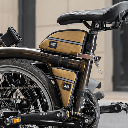 ROCKBROS Triangular pannier bag for a bicycle frame 0.3l - brown – image 3
