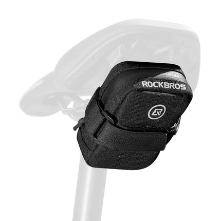 ROCKBROS Mini bicycle saddle bag with CO2 cartridge holder - black and green – image 2