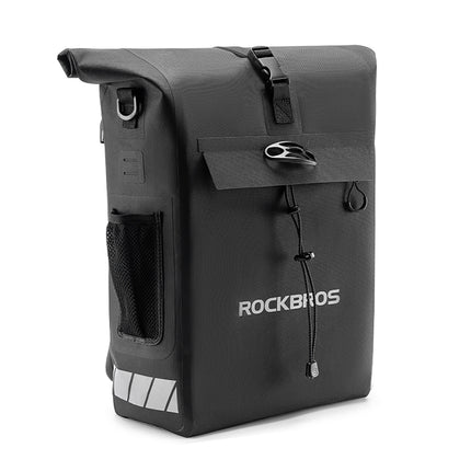 ROCKBROS Waterproof bicycle bag with backpack function with helmet hook, 18 liters - black