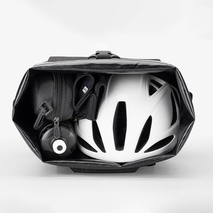 ROCKBROS Waterproof bicycle bag with backpack function with helmet hook, 18 liters - black – image 4