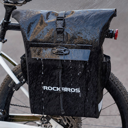 ROCKBROS Waterproof bicycle bag with backpack function with helmet hook, 18 liters - black – image 5